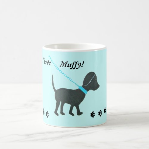 personalized black lab mug