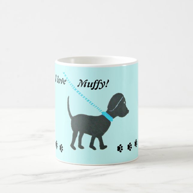 personalized black lab mug (Center)