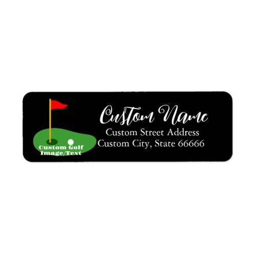 Personalized Black Labels Golf Course Address Label