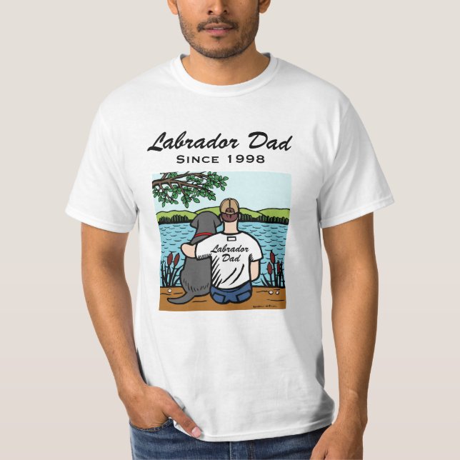 Personalized Black Labrador and Dad 2 T-Shirt (Front)