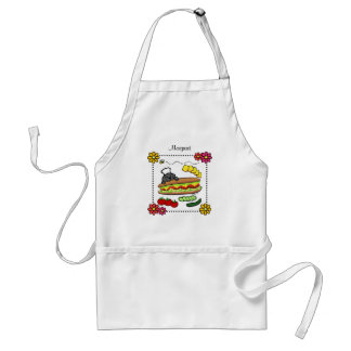 Personalized Black Labrador Bakery Cartoon Adult Apron