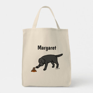 Personalized Black Labrador Friendly Tote Bag