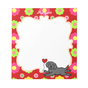 Personalized Black Labrador Puppy Notepad