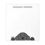 Personalized Black Labrador Watching You Notepad at Zazzle