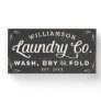 Personalized Black Laundry Wash Dry Fold Wooden Box Sign
