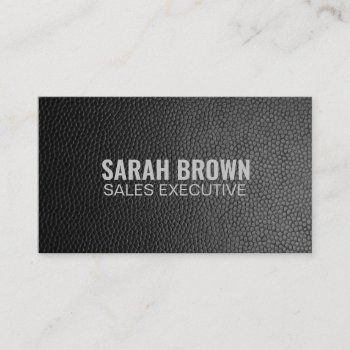 Personalized "black Leather" (american) Business Card by BespokeBusinessCard at Zazzle