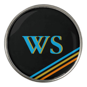 Personalized Black Leather Golf Ball Marker
