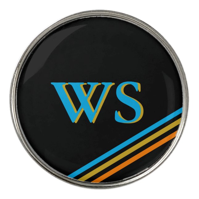 Personalized Black Leather Golf Ball Marker (Front)