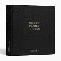 Personalized Black Leather Photo Album