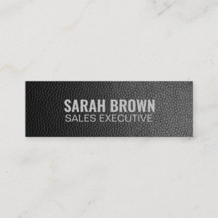 Personalized "Black Leather" Twitter Mini Business Card
