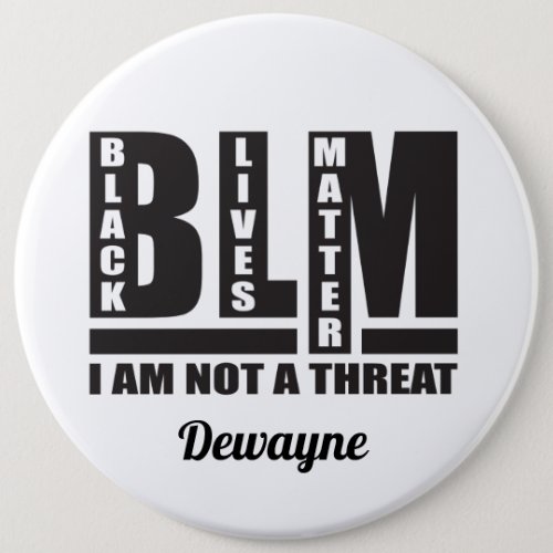 Personalized Black Lives Matter Button