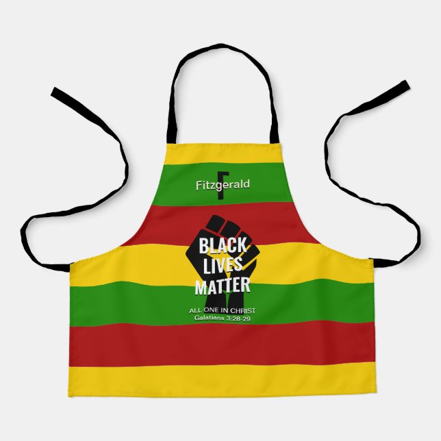 Personalized | BLACK LIVES MATTER | Christian Apron (Front)