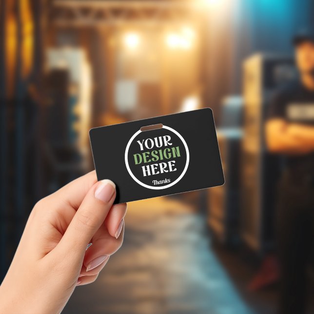 Personalized Black Logo QR Code Business Branding Badge (Concert)