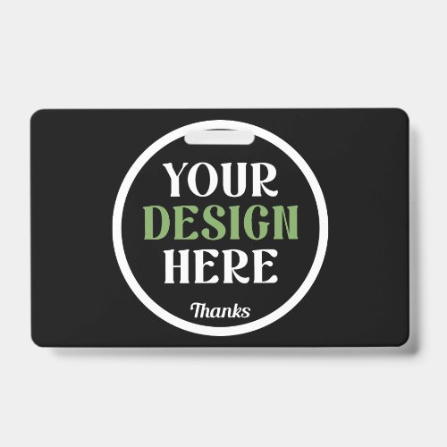 Personalized Black Logo QR Code Business Branding Badge