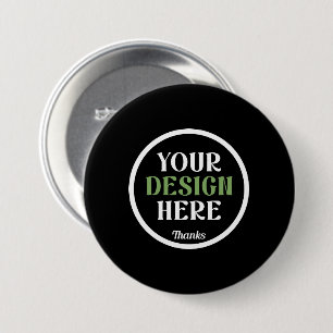 Personalized Black Logo QR Code Business Branding Button