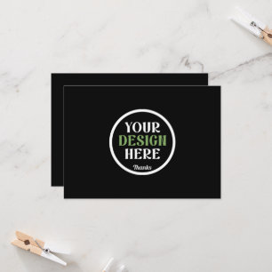 Personalized Black Logo QR Code Business Branding Card