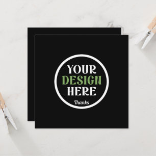 Personalized Black Logo QR Code Business Branding Card