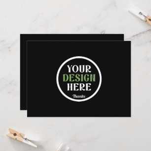 Personalized Black Logo QR Code Business Branding Card