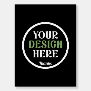 Personalized Black Logo QR Code Business Branding Foam Board