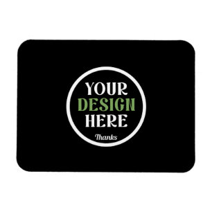 Personalized Black Logo QR Code Business Branding Magnet