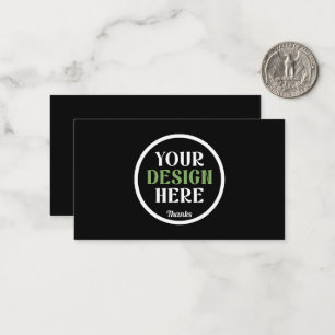 Personalized Black Logo QR Code Business Branding Note Card