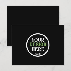 Personalized Black Logo QR Code Business Branding Note Card