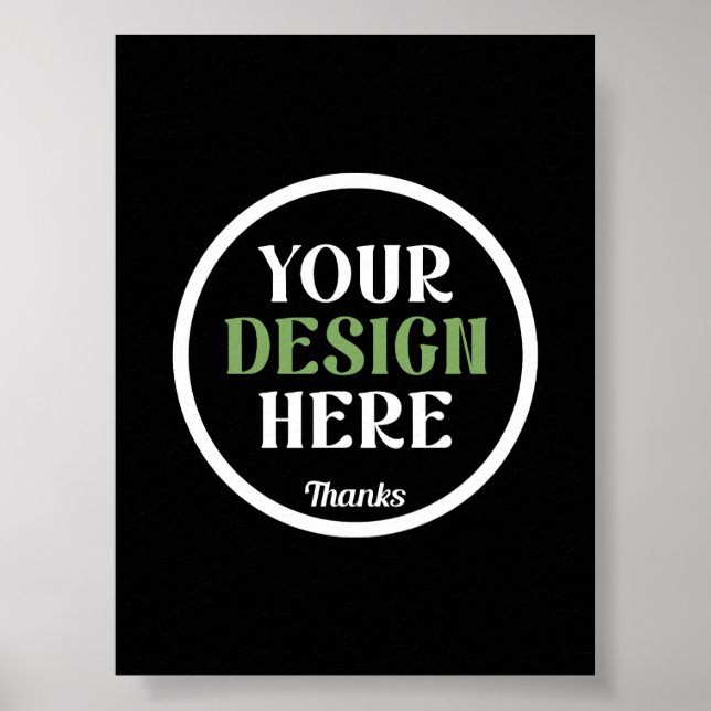 Personalized Black Logo QR Code Business Branding Poster (Front)