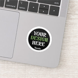 Personalized Black Logo QR Code Business Branding Sticker