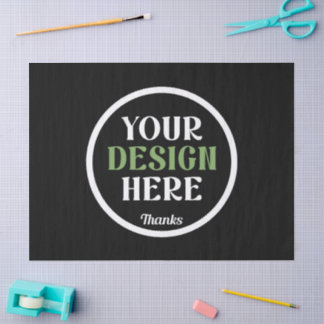 Personalized Black Logo QR Code Business Branding Tissue Paper