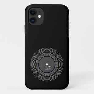 Personalized black Lp vinyl iPhone 11 Case