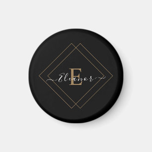 Personalized Black Magnet with Name