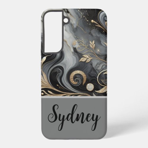 Personalized Black Marble Phone Case
