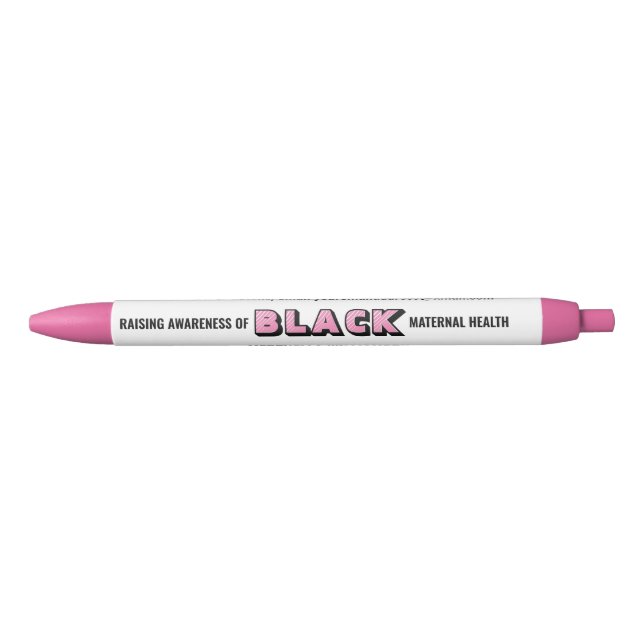 Personalized Black Maternal Health Awareness Pen (Front)