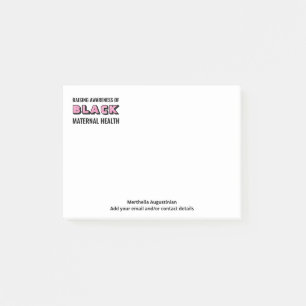 Personalized Black Maternal Health Awareness Post-it Notes
