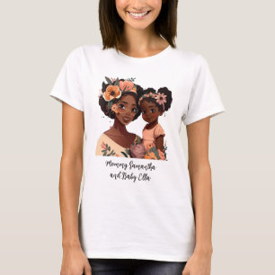 Personalized Black Mom and Daughter (16) T-Shirt