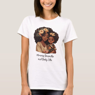 Personalized Black Mom and Daughter (19) T-Shirt
