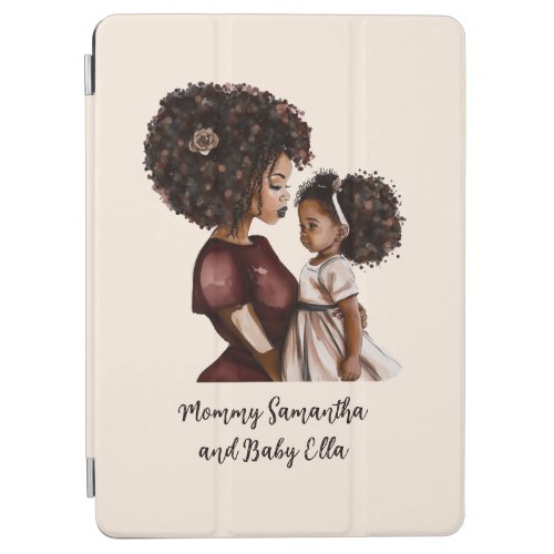 Personalized Black Mom and Daughter 3 iPad Air Cover