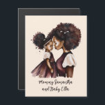 Personalized Black Mom and Daughter (5)<br><div class="desc">This elegant and vibrant mother and daughter can be personalized by adding your name or the person who will receive the gift. It is a perfect gift for your mother,  daughter or friend for their birthday,  Mother's Day or any other occasion.</div>
