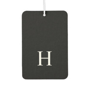 Personalized Black Monogram Air Freshener