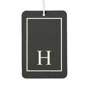 Personalized Black Monogram Air Freshener