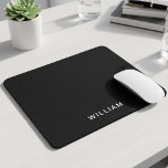Personalized Black & Monogram | Elegant Custom Mouse Pad<br><div class="desc">Upgrade your workspace with this elegant personalized mouse pad. Featuring a sleek Rose Gold design with a customizable monogram and name, this mouse pad adds a touch of sophistication to your desk. Perfect for home or office use, its smooth surface ensures precise mouse movement, while the non-slip backing keeps it...</div>