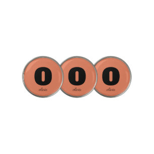 Personalized Black Monogram Initial Name Womens Golf Ball Marker