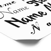 Personalized black name temporary tattoos (Angled)