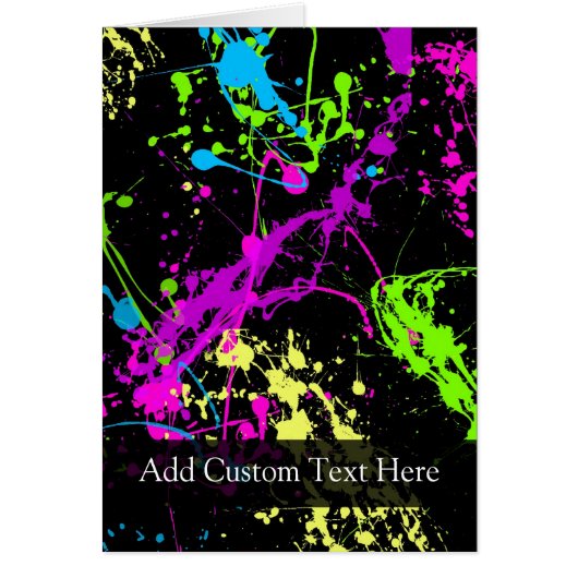 Personalized Black/Neon Splatter (Front)