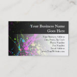 Personalized Black/Neon Splatter Business Card