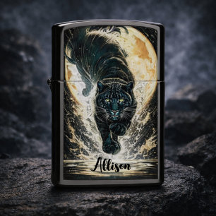 Personalized Black Panther Zippo Lighter