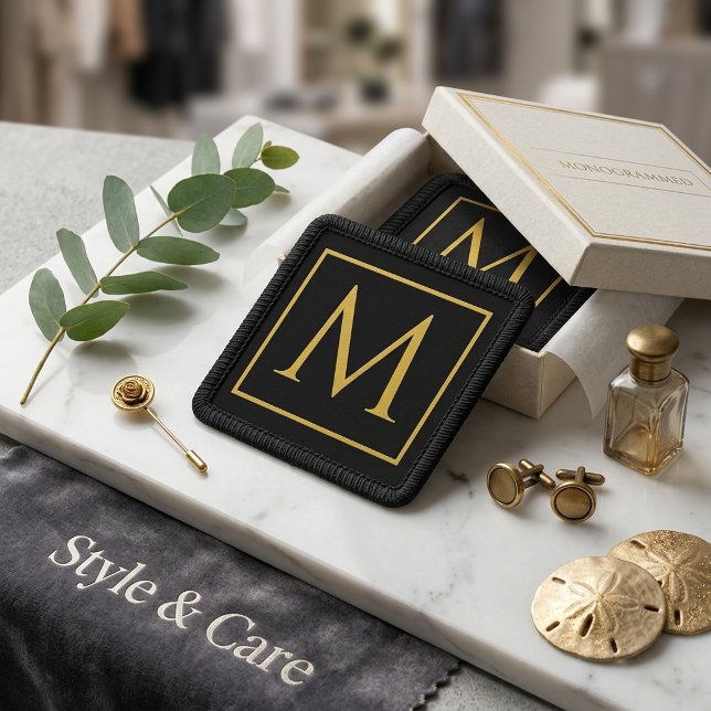 Personalized Black Patch Featuring Your Monogram (Personalized Black Patch Featuring Your Monogram)