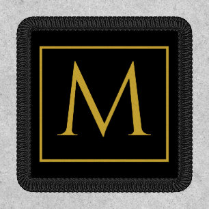 Personalized Black Patch Featuring Your Monogram