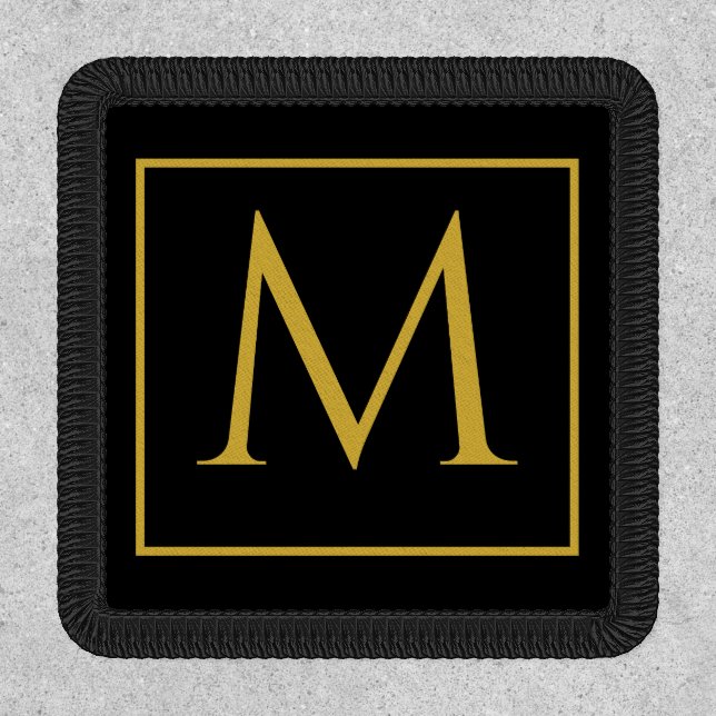 Personalized Black Patch Featuring Your Monogram (Front)