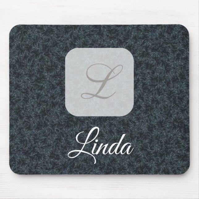 Personalized black pattern mouse pad (Front)